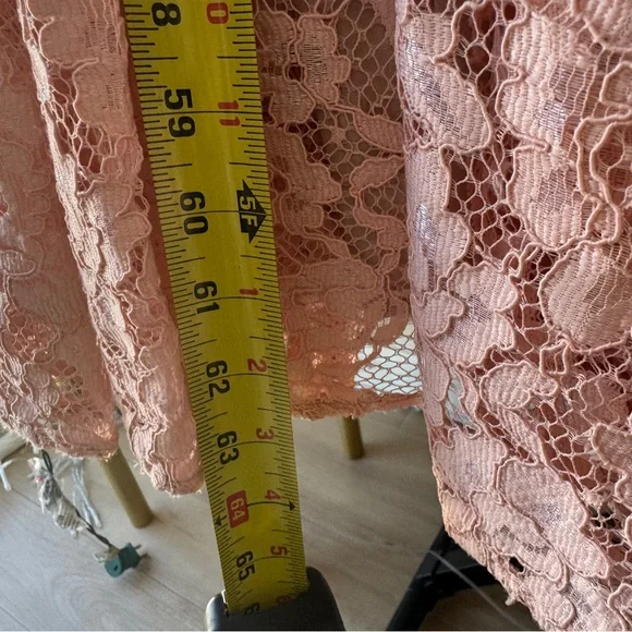 Avery G, pink lace mermaid gown, Women's size 10 - Picture 6 of 8